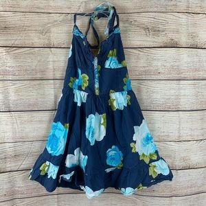 ✨ Abercrombie Blue Flowers Tie Neck Sundress Sz M